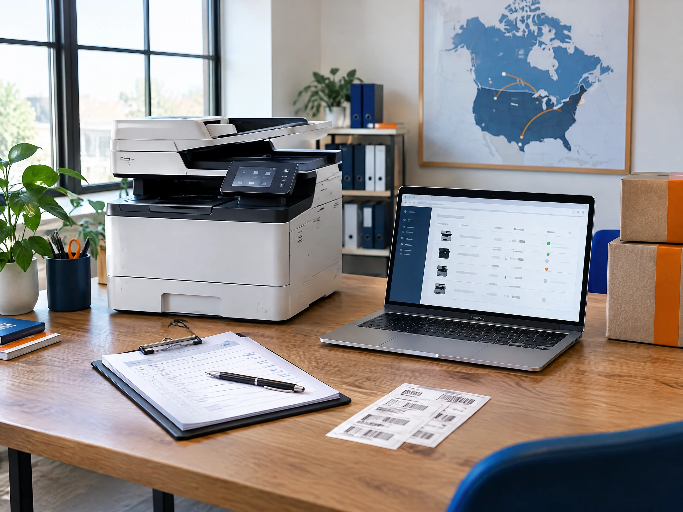 Illustrative printer catalog workspace