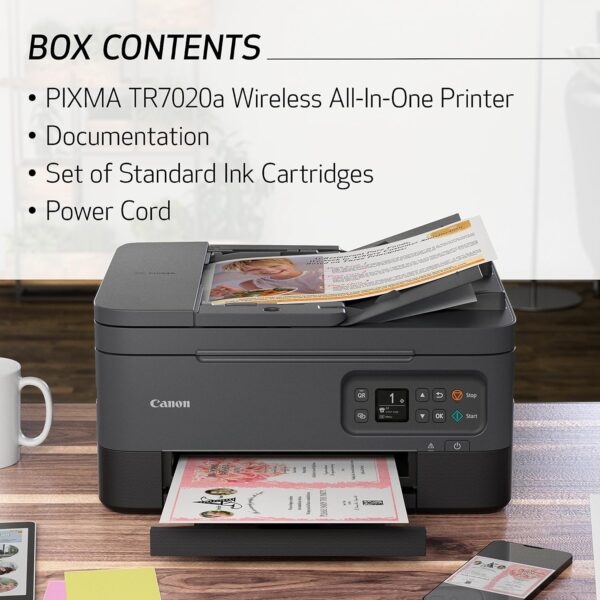 canon pixma tr7020a all in one wireless color inkjet printer