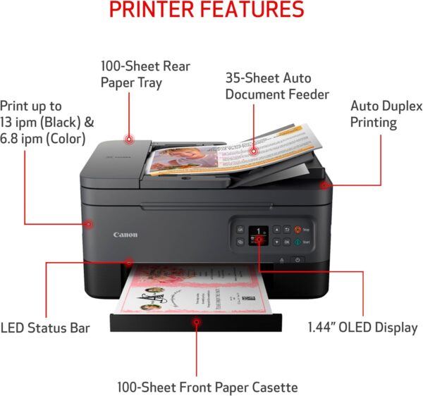 canon pixma tr7020a all in one wireless color inkjet printer