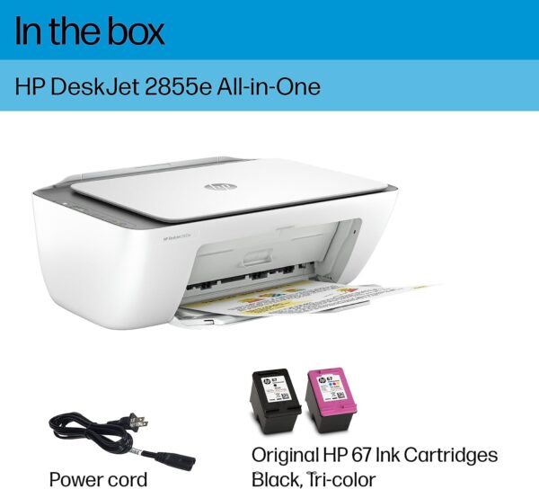 hp deskjet 2855e wireless all in one color inkjet printer