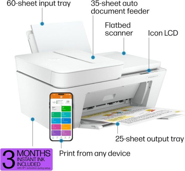 hp deskjet 4227e wireless all in one color inkjet printer