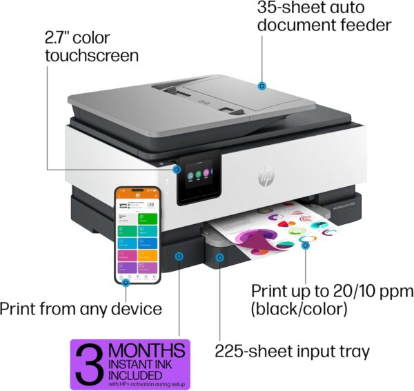 hp officejet pro 8125e wireless all in one color inkjet