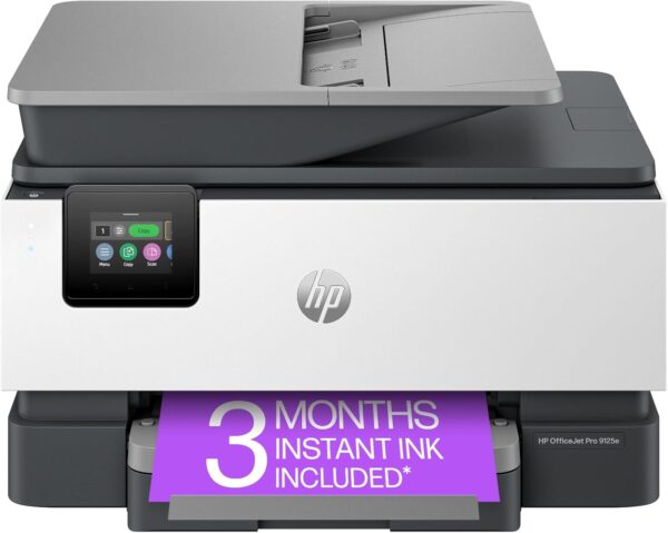 hp officejet pro 9125e all in one printer, color, printer for small medium business